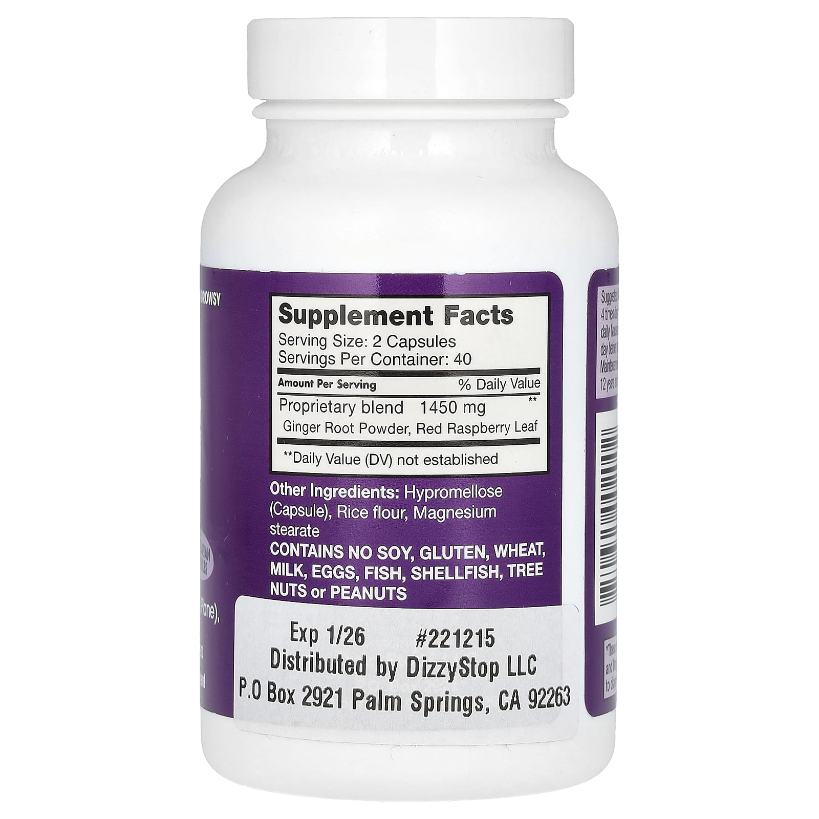 Dr. Barton's, Nausea Stop Control, 80 Capsules