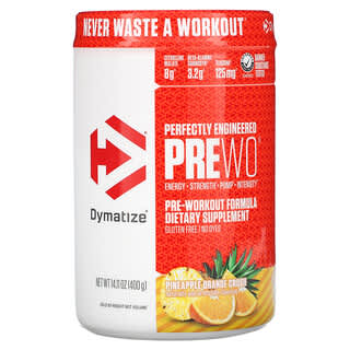 Dymatize Nutrition, Perfectly Engineered Pre WO, Pre-Workout Formel, Ananas Orange Crush, 400 g (14,11 oz.)
