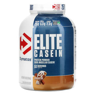 Dymatize Nutrition, Elite Casein, Pão de Canela, 1,8 kg (4 lb)