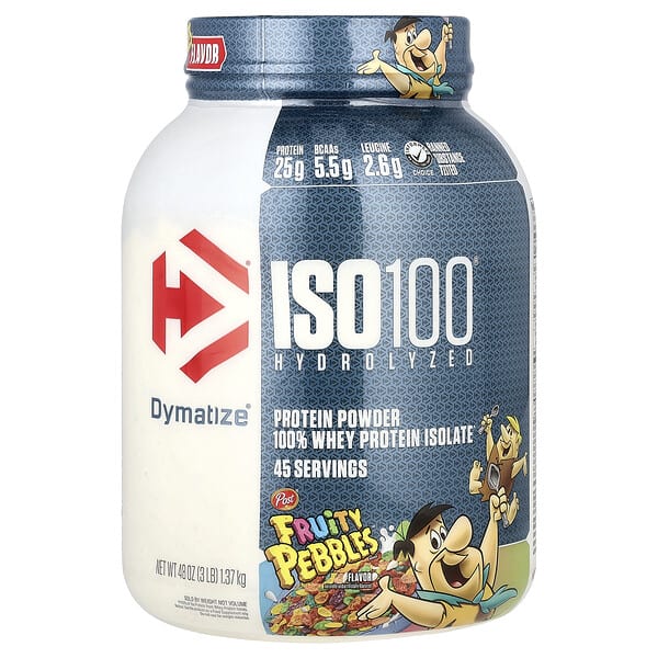 Dymatize, ISO100® 全水解乳清蛋白分離物，水果味，3 磅（1.4 千克）