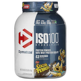 Dymatize Nutrition, ISO100 Hydrolyzed, 100% Whey Protein Isolate, Cocoa Pebbles, 3 lb (1.4 kg)