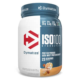 Dymatize Nutrition, ISO100 Hydrolyzed，全分离乳清蛋白，肉桂卷饼，1.6 磅（725 克）