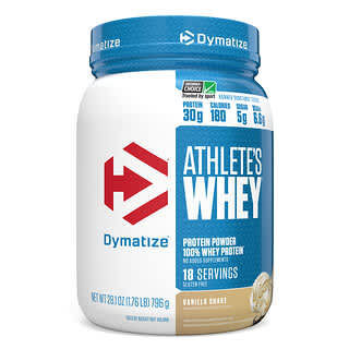Dymatize Nutrition, 运动员乳清，香草奶昔，1.75磅(792克)