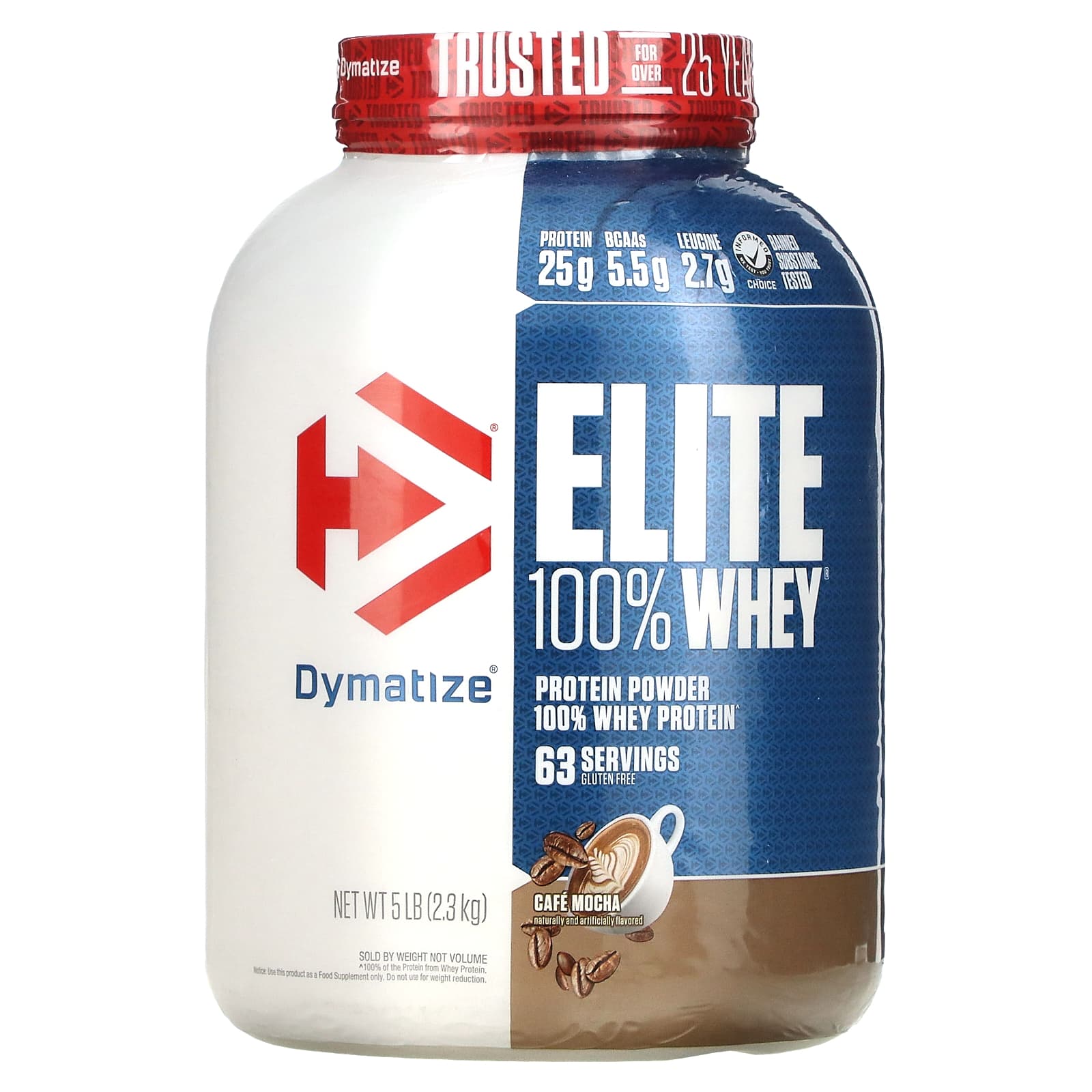 Dymatize Elite 100 Whey Protein Powder Cafe Mocha 5 Lb 2 3 Kg