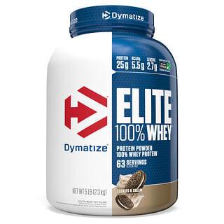 Dymatize Nutrition, Elite全乳清蛋白质粉，奶油曲奇味，5磅（2.3千克）