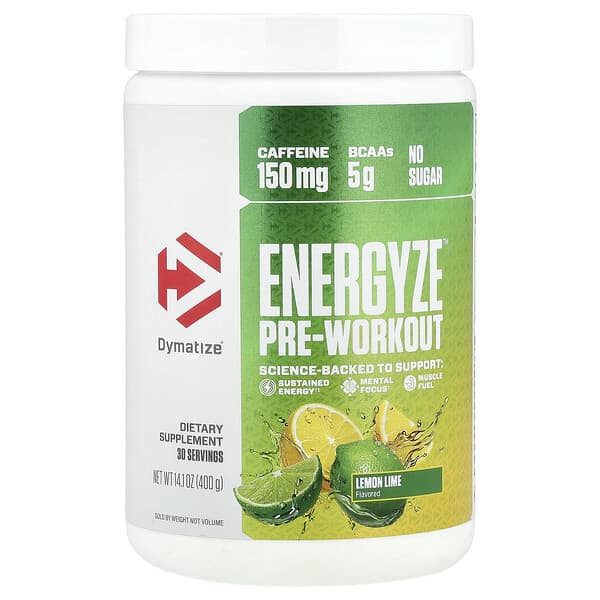 Energyze™ Pre-Workout, Lemon Lime, 14.1 oz (400 g)