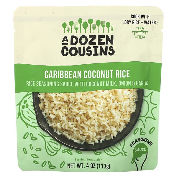 A Dozen Cousins, Caribbean Coconut Rice, Seasoning Sauce, 4 oz (113)