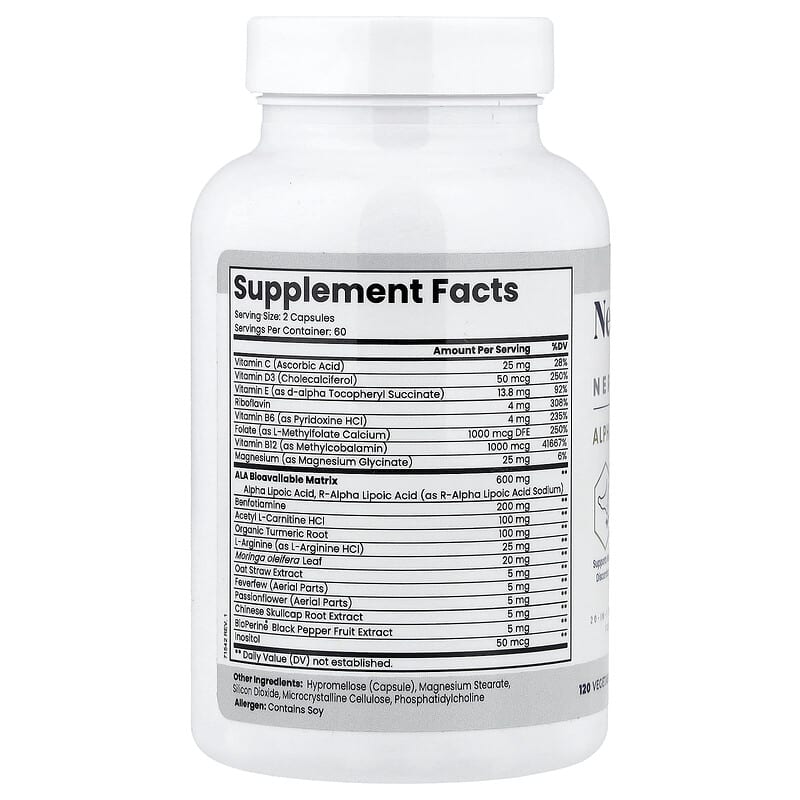 ノルアドレナリン NeuraZenx®, Suport pentru nervi, 120 capsule vegetale