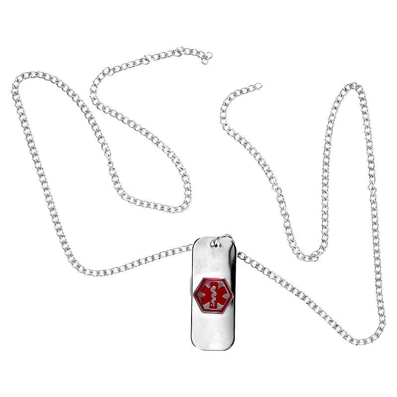 Emergency Medical Identification Necklace, Blank, Count