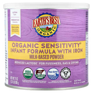 Earth's Best, Organic Sensitivity Infant Formula with Iron, 21 oz (595 g)