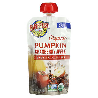 Earth's Best, Organic Baby Food Puree, 9+ Months, Pumpkin Cranberry Apple, 4.2 oz (120 g)