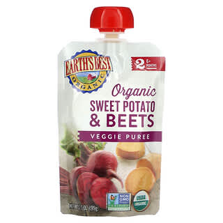 Earth's Best, Organic Veggie Puree, 6+ Months, Sweet Potato & Beets, 3.5 oz (99 g)