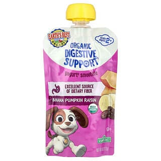Earth's Best, Koktajl jogurtowy, banan z dynią i rodzynkami, dla dzieci od 2. roku życia, 113 g