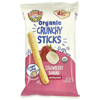 Earth's Best, Organic Crunchy Sticks, 6+ Months, Strawberry Banana, 0.56 oz (16 g)