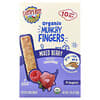Earth's Best, 유기농 Munchy Fingers, 퍼프 콘 스낵, 10개월 이상, 혼합 베리, 30g(1.05oz)