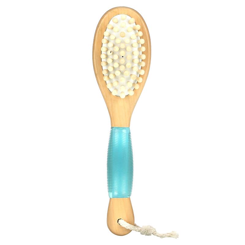 Earth Therapeutics Silicone & Bamboo Soft Body Brush, Green