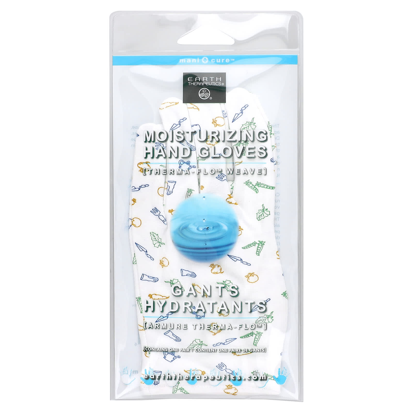 Earth Therapeutics, Moisturizing Hand Gloves , 1 Pair