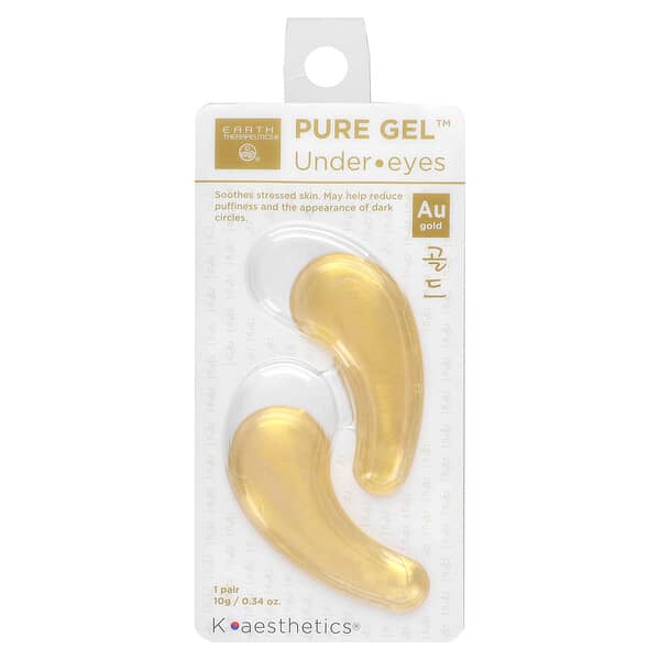 Earth Therapeutics, 퓨어 젤, 언더 아이즈, AU 골드, 1쌍, 10g(0.34oz)