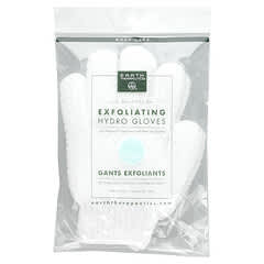 Earth Therapeutics, Exfoliating Hydro Gloves, White, 1 Pair