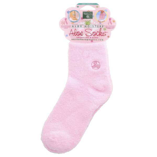 Earth Therapeutics, Aloe Moisture™, Aloe Socks™, 핑크, 1쌍