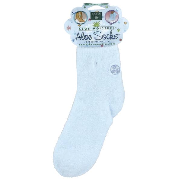 Earth Therapeutics, Aloe Moisture, Aloe Socks, 블루, 1쌍