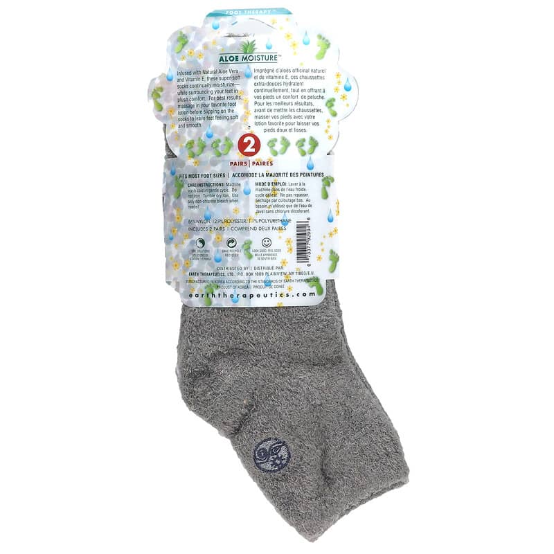 Earth Therapeutics Aloe Blue Socks Foot Therapy To Pamper