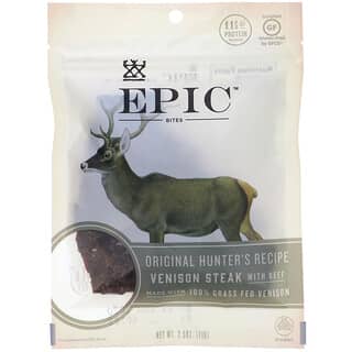 Epic Bar, Bites, Venison Steak with Beef, 2.5 oz (71 g)