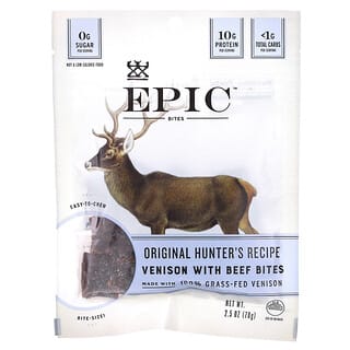 Epic Bar, 肉乾，嫩鹿肉排，原始獵人食譜，2.5盎司（71克）