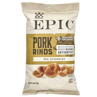 Epic Bar, Couenne de porc soufflée à l'artisanale, Assaisonnement barbecue, 2,5 oz (70 g)