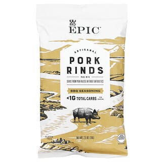 Epic Bar, Couenne de porc soufflée à l'artisanale, Assaisonnement barbecue, 2,5 oz (70 g)