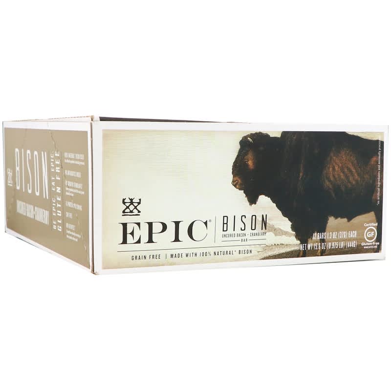 Epic Bison Uncured Bacon & Cranberry Bar