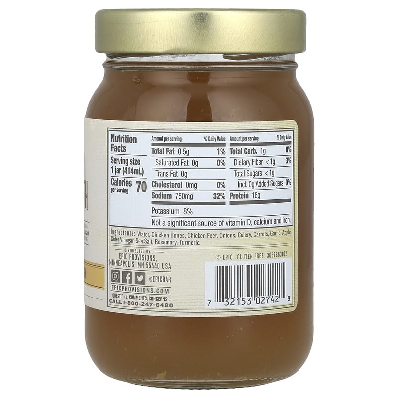 Bone Broth, Homestyle Savory Chicken, 14 fl oz (414 ml)