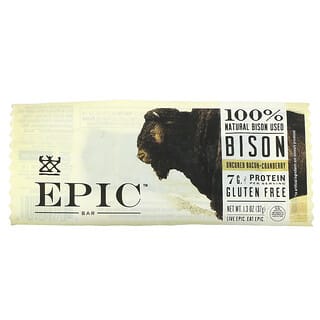 Epic Bar, Bison, Uncured Bacon + Cranberry, 1 Bar, 1.3 oz (37 g)
