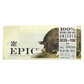 Epic Bar, 生ベーコン＋ポークバー、バー1本、43g（1.5オンス）