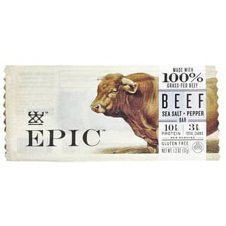 Epic Bar, 牛肉乾，鹽 + 胡椒，1.3 盎司（37 克）