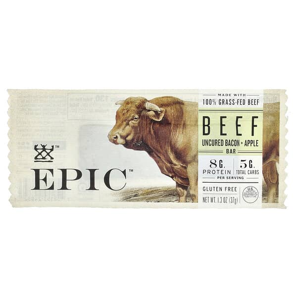 Epic Bar, Beef Bar, Uncured Bacon + Apple, 1.3 oz (37 g) (Discontinued Item) — product photo 1