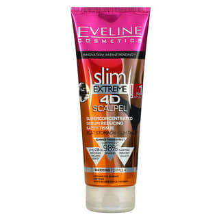 Eveline Cosmetics, Slim Extreme 4D Scalpel, суперконцентрированная сыворотка, уменьшающая жирность тканей, 250 мл (8,8 жидк. Унции)