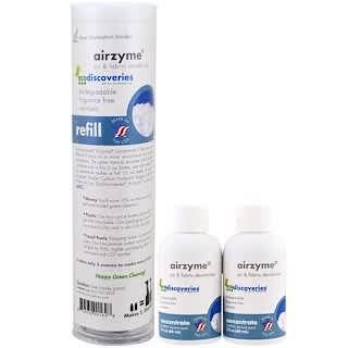 EcoDiscoveries, Airzyme, Air & Fabric Deodorizer, Double Refill Pack, 2 fl oz (60 ml) Each