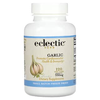 Eclectic Herb, Freeze Dried, Garlic, gefriergetrockneter Knoblauch, 550 mg, 120 pflanzliche Kapseln