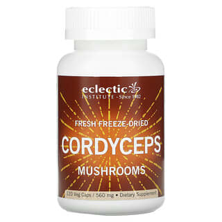 Eclectic Institute, Hongos Cordyceps frescos liofilizados, 560 mg, 120 cápsulas vegetales