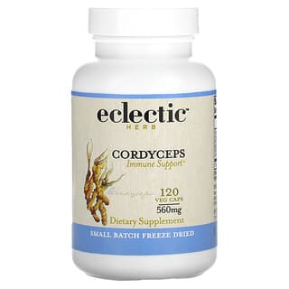 Eclectic Institute, Champignons Cordyceps frais lyophilisés, 560 mg, 120 capsules végétales