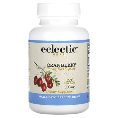 Eclectic Herb, Freeze-Dried Cranberries, 120 Vegetarian Capsules (300 mg per capsule)