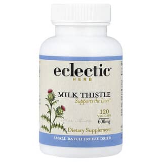Eclectic Institute, Milk Thistle, Mariendistel, 120 pflanzliche Kapseln (600 mg pro Kapsel)