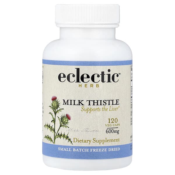 Eclectic Herb, Milk Thistle, 120 Veg Caps (600 mg per Capsule) — product photo 1
