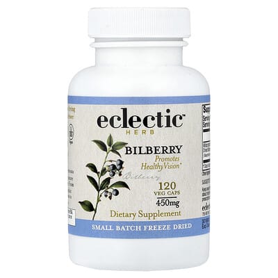 Eclectic Herb, Lyophilized, Bilberry, 120 Vegetarian Capsules (450 mg per capsule)