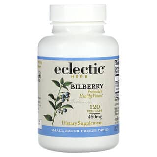 Eclectic Institute, Herb, Bilberry, 450 mg, 120 Veg Caps