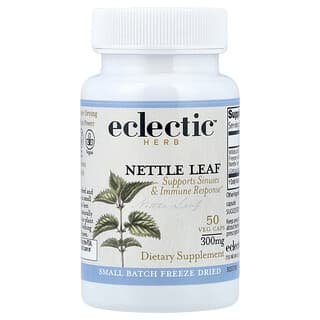 Eclectic Herb, Kopřivový list, 300 mg, 50 rostlinných kapslí