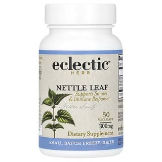 Eclectic Herb, Feuille d'ortie lyophilisée, 300 mg, 50 capsules végétariennes