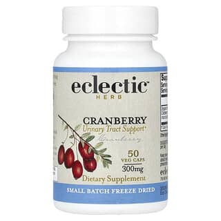 Eclectic Herb, Cranberry Liofilizado, 600 mg, 50 Cápsulas Vegetais (300 mg por Cápsula)