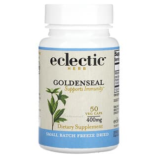 Eclectic Institute, сублимированный желтокорень, 400 мг, 50 растительных капсул